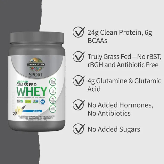 Garden of Life Sport Grass Fed Whey Van 23oz-[HealthWay]