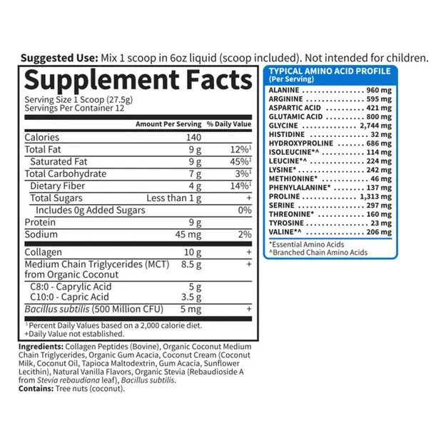 GoL Collagen Creamer Vanilla 11.64oz-[HealthWay]