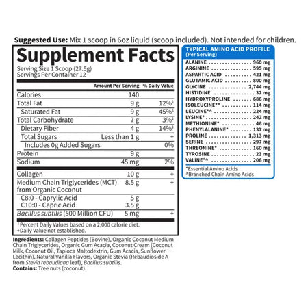 GoL Collagen Creamer Vanilla 11.64oz-[HealthWay]