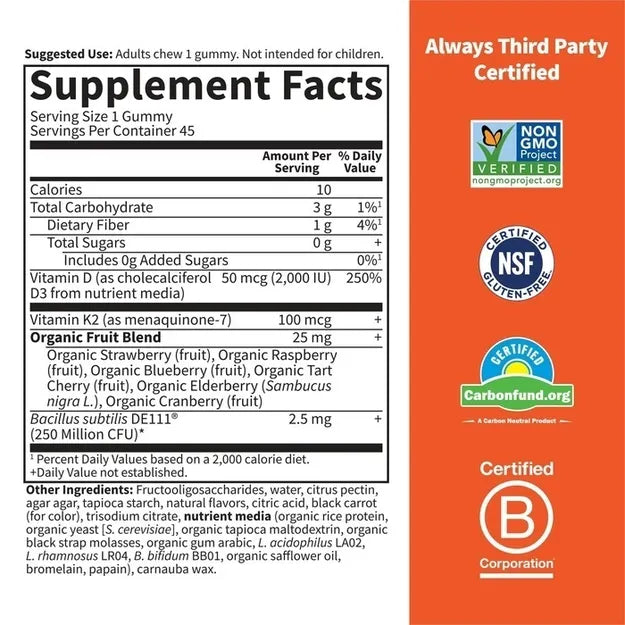 Garden of Life Vit D3 & K2 45ch-[HealthWay]