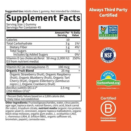 Garden of Life Vit D3 & K2 45ch-[HealthWay]