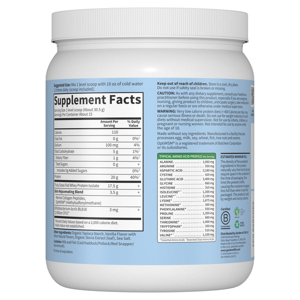 Garden of Life Sport Whey Plus MSM Vanilla 16oz