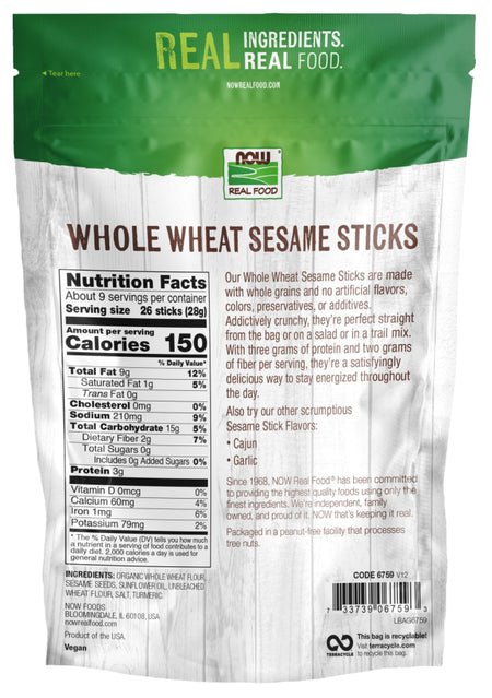 Grocery[0] - Now Sesame Sticks Whole Wheat Salted 9oz