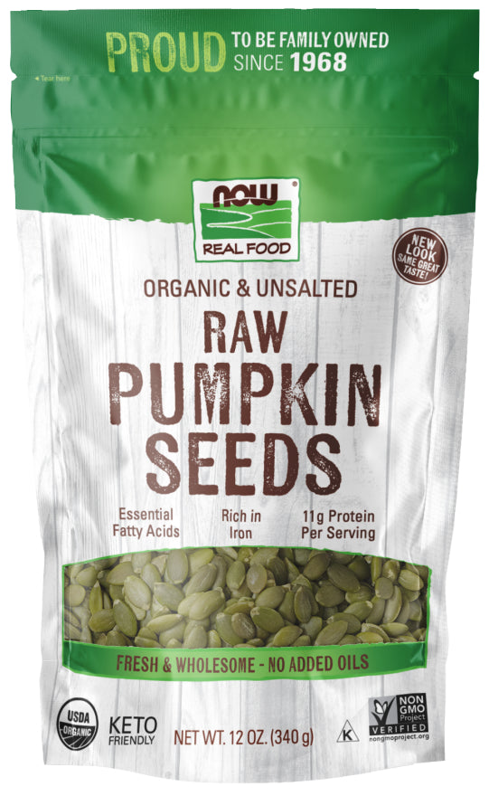 NOW ORGANIC PUMPKIN SEEDS 12 OZ-[HealthWay]