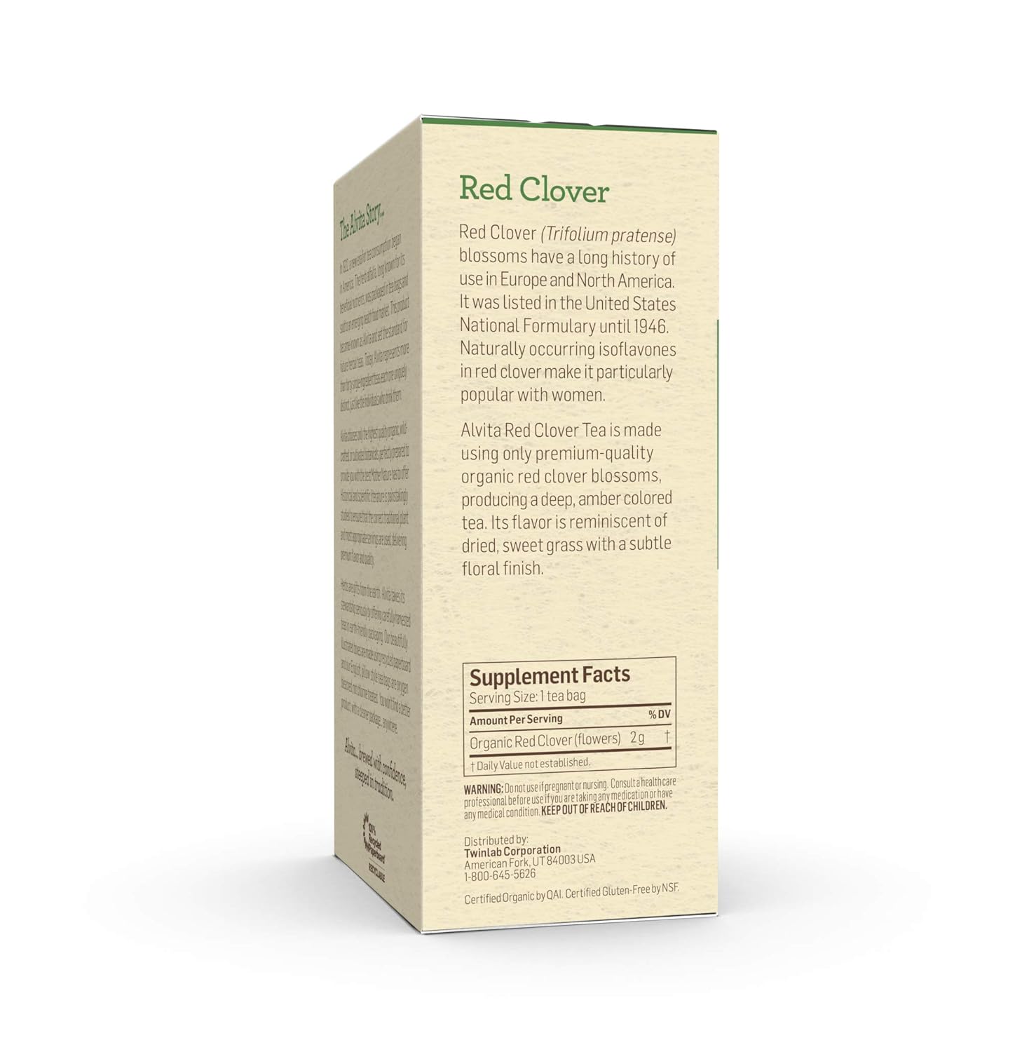 Alvita Red Clover Organic 16bg