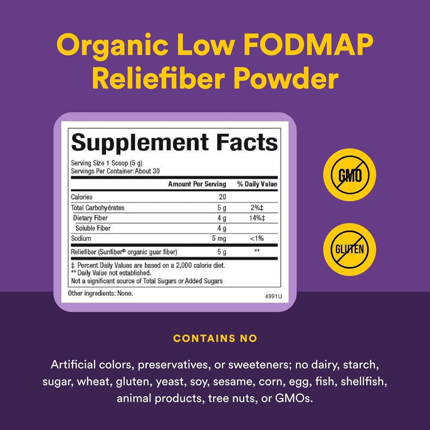 Natural Factors Reliefiber 5.3oz