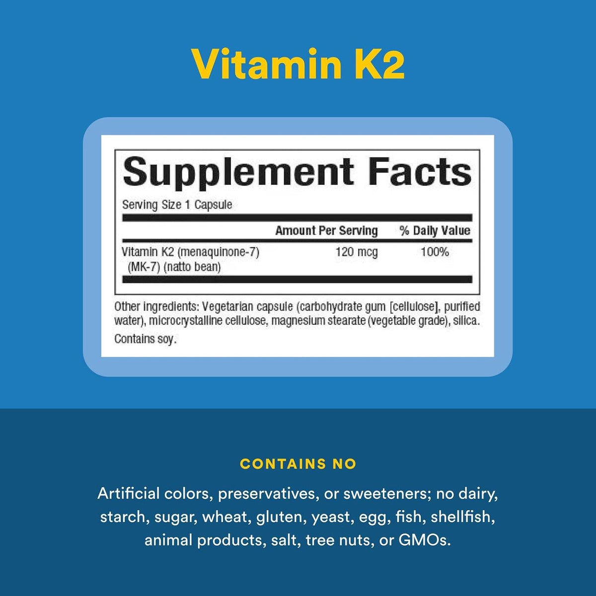 Supplement Facts Natural Factors Vitamin K2 | Healthway