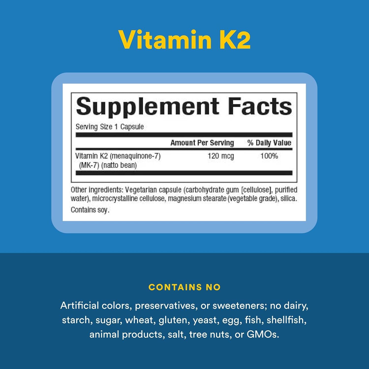 Supplement Facts Natural Factors Vitamin K2 | Healthway
