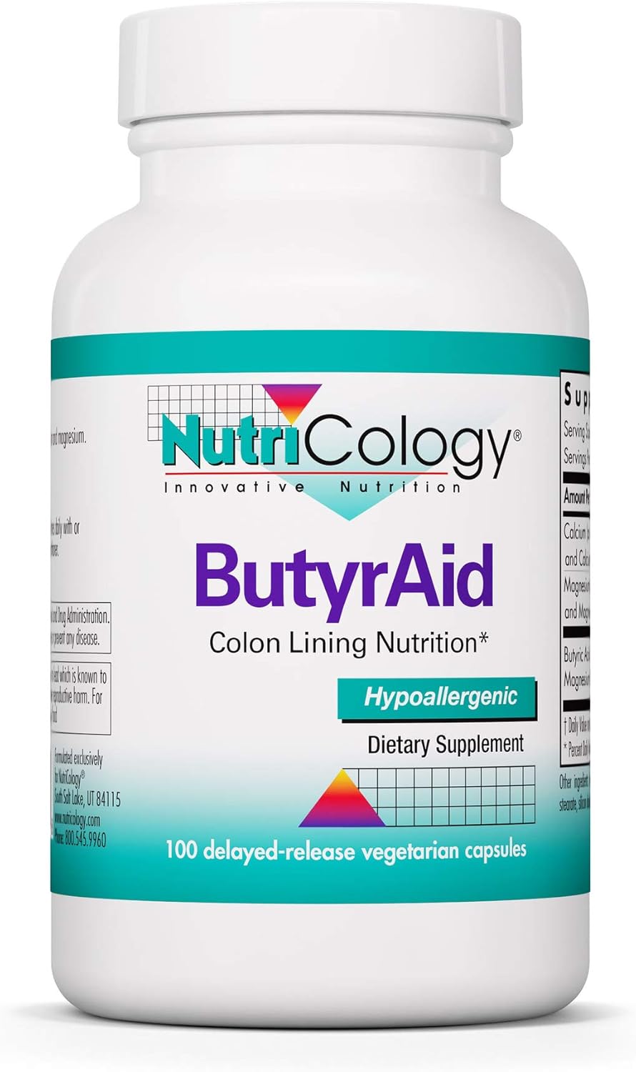 Front Label NutriCology ButyrAid 100cp | Healthway