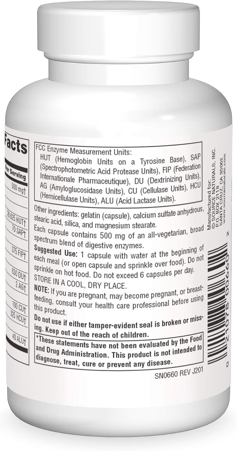 Source Naturals Essential Enzymes 120cp