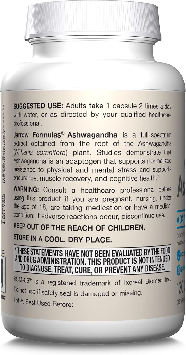 Jarrow Ashwagandha KSM-66 120cp