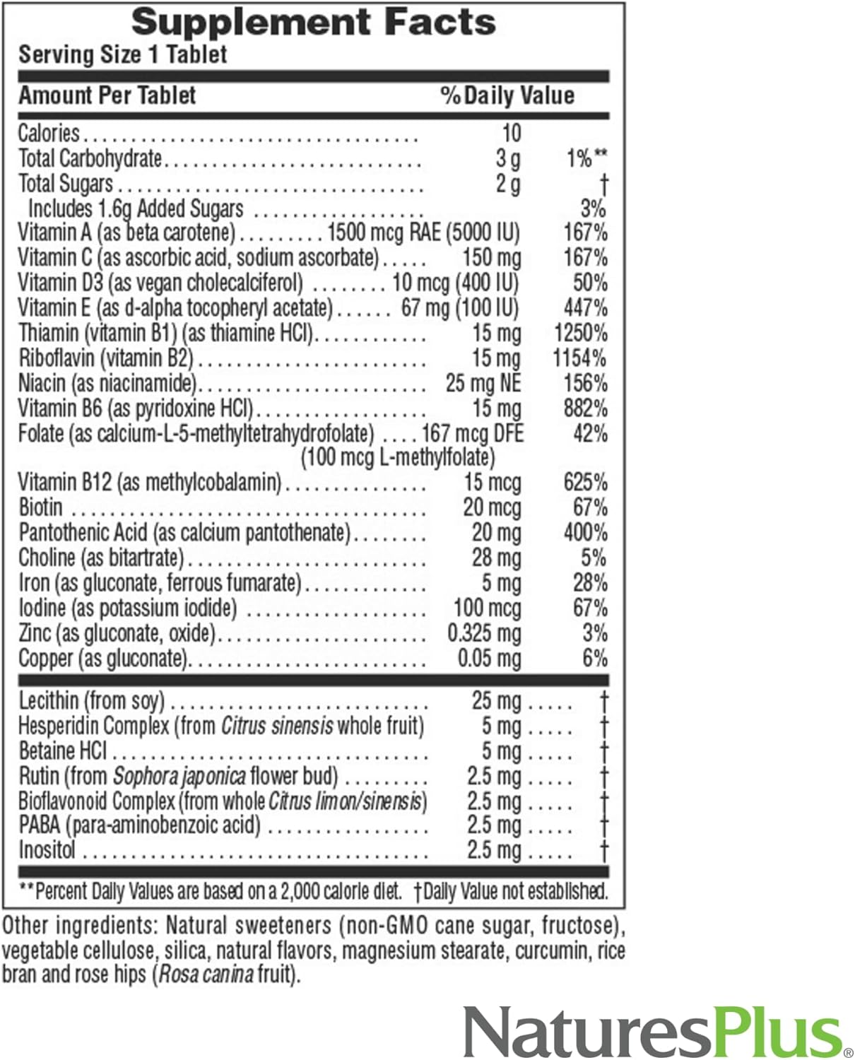 Natures Plus Adult Chewable Multi 90tb