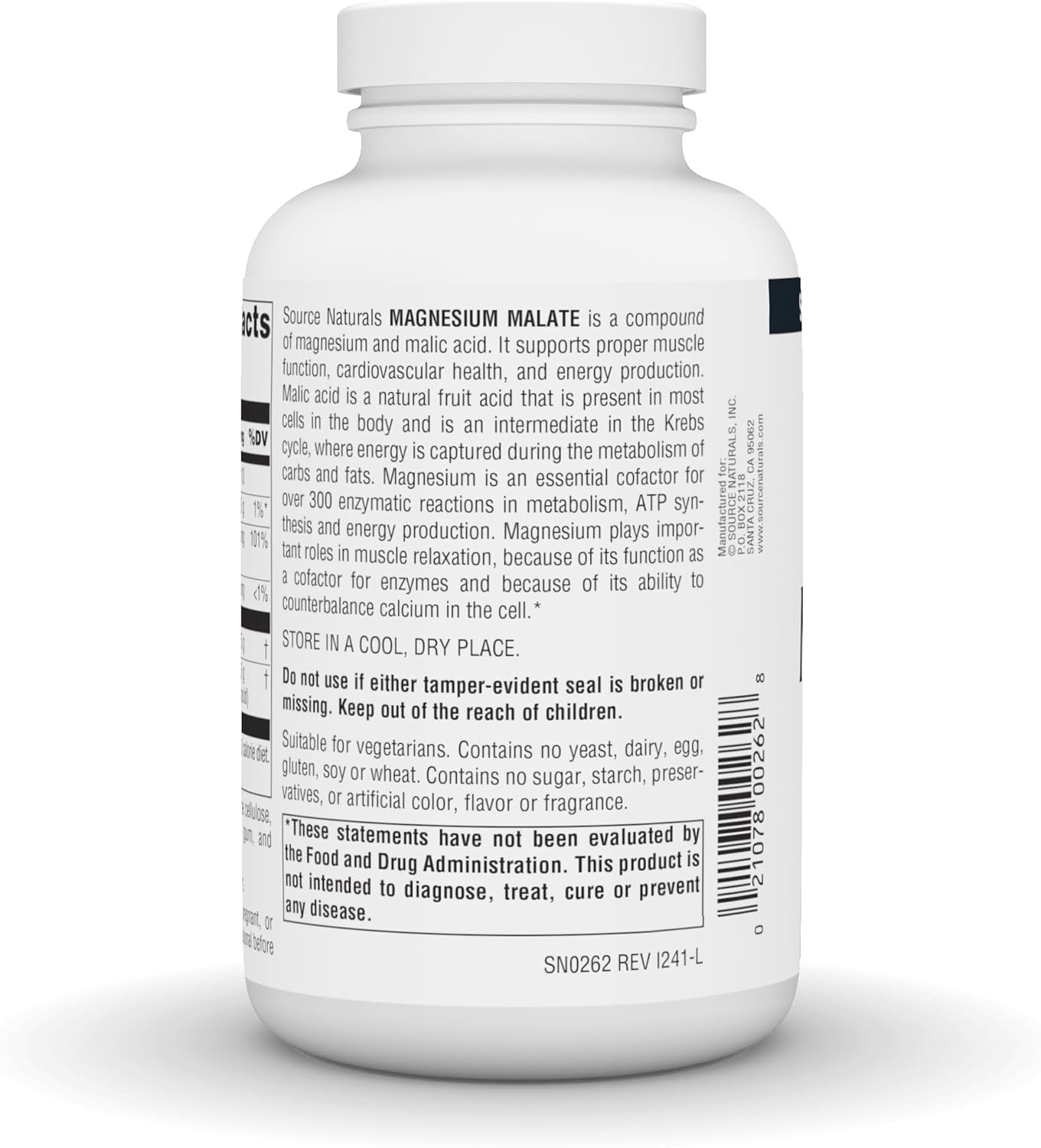 Source Naturals Magnesium Malate 180tb