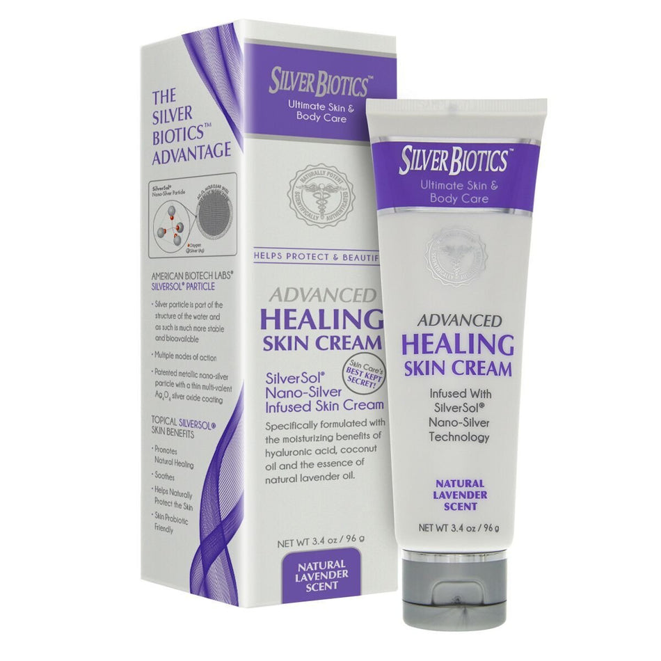 Front Label Ablabs Healing Silver Cream Lavender | Healthway