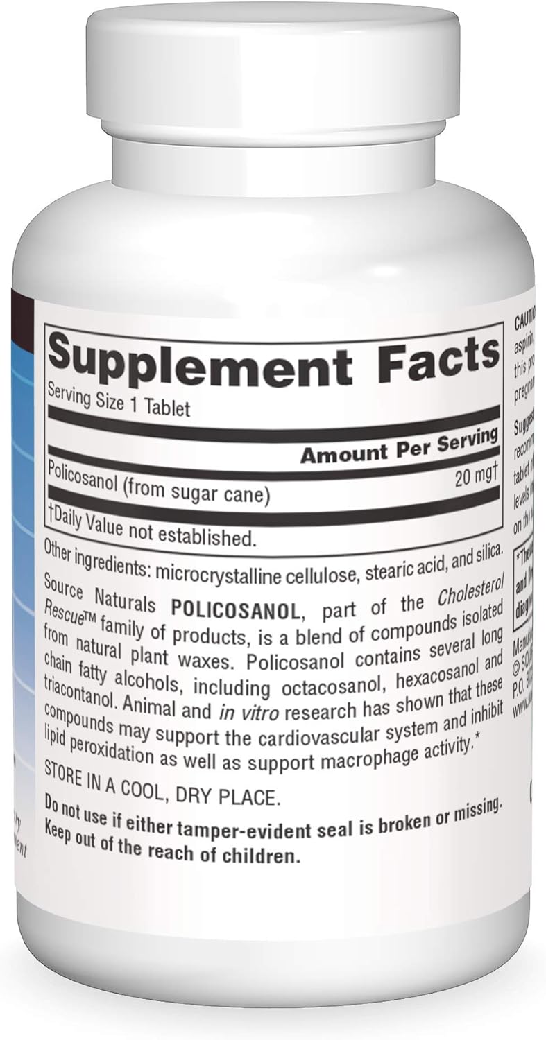 Source Naturals Policosanol 20mg 60tb