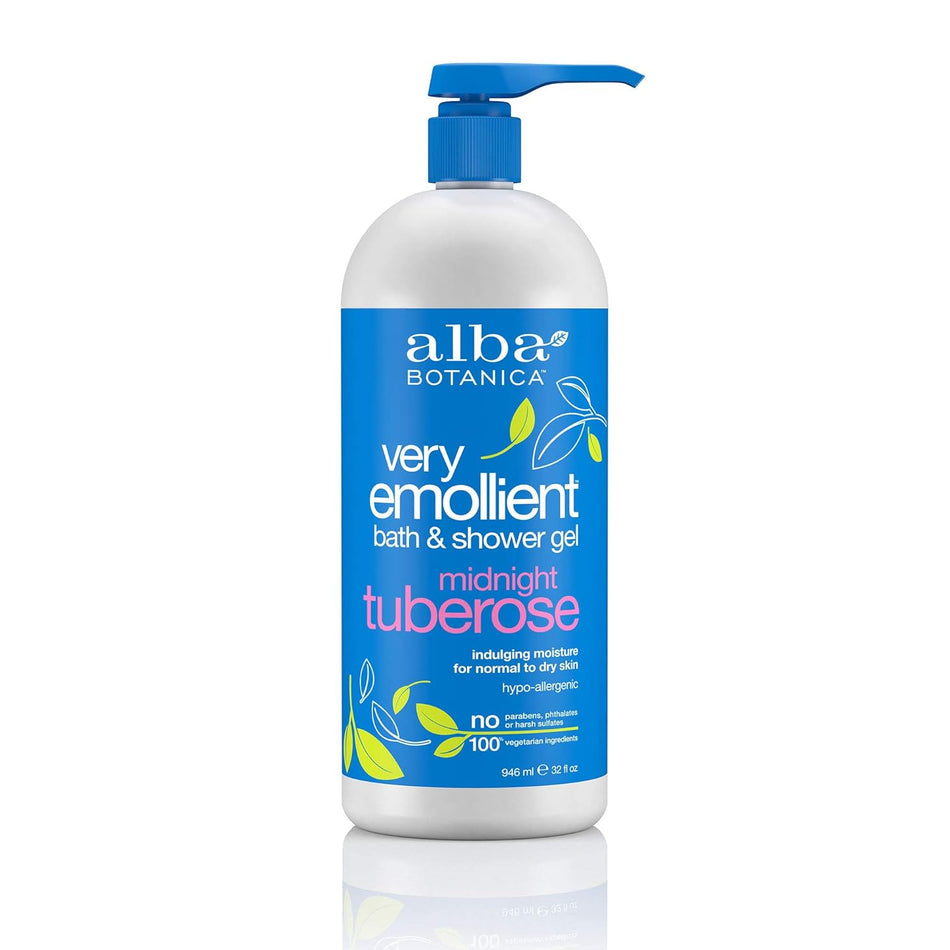 Front Label Alba Emollient Bath Gel Tuberose 32oz |Healthway