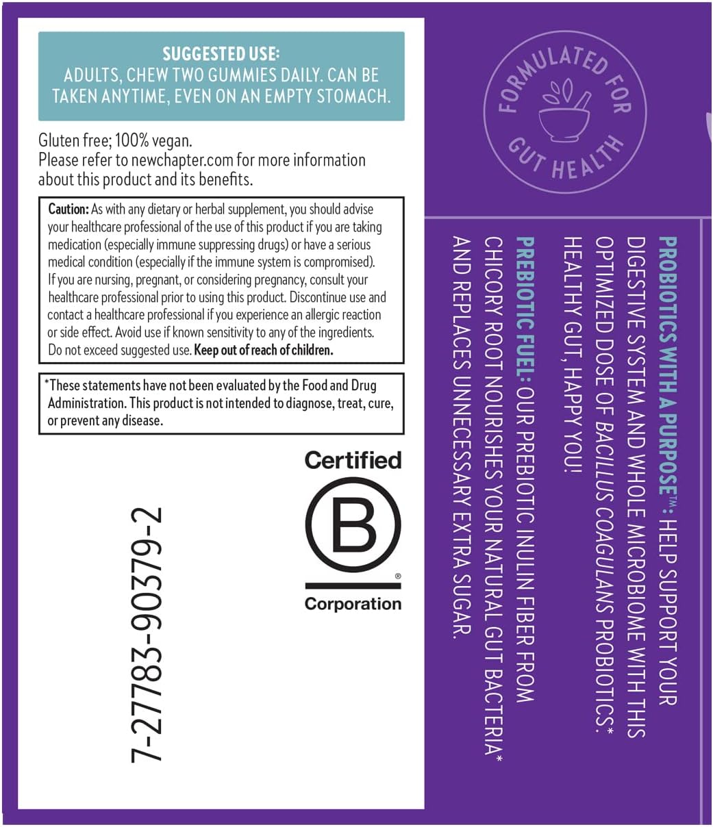 Suggested Use New Chapter All-Flora 60ct - Healthway