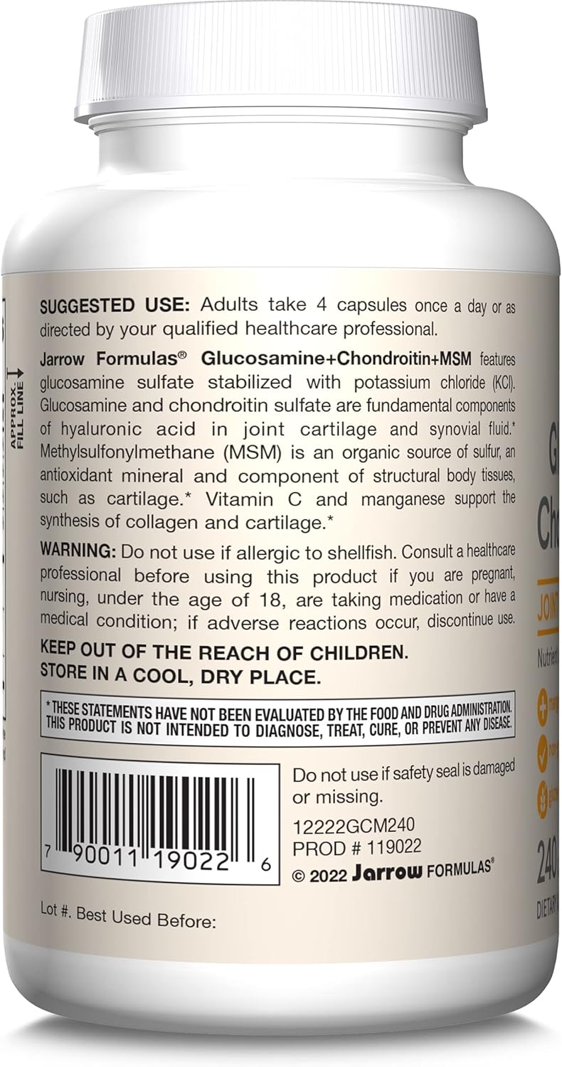 Jarrow Glucosamine Chondroitin MSM 240cp