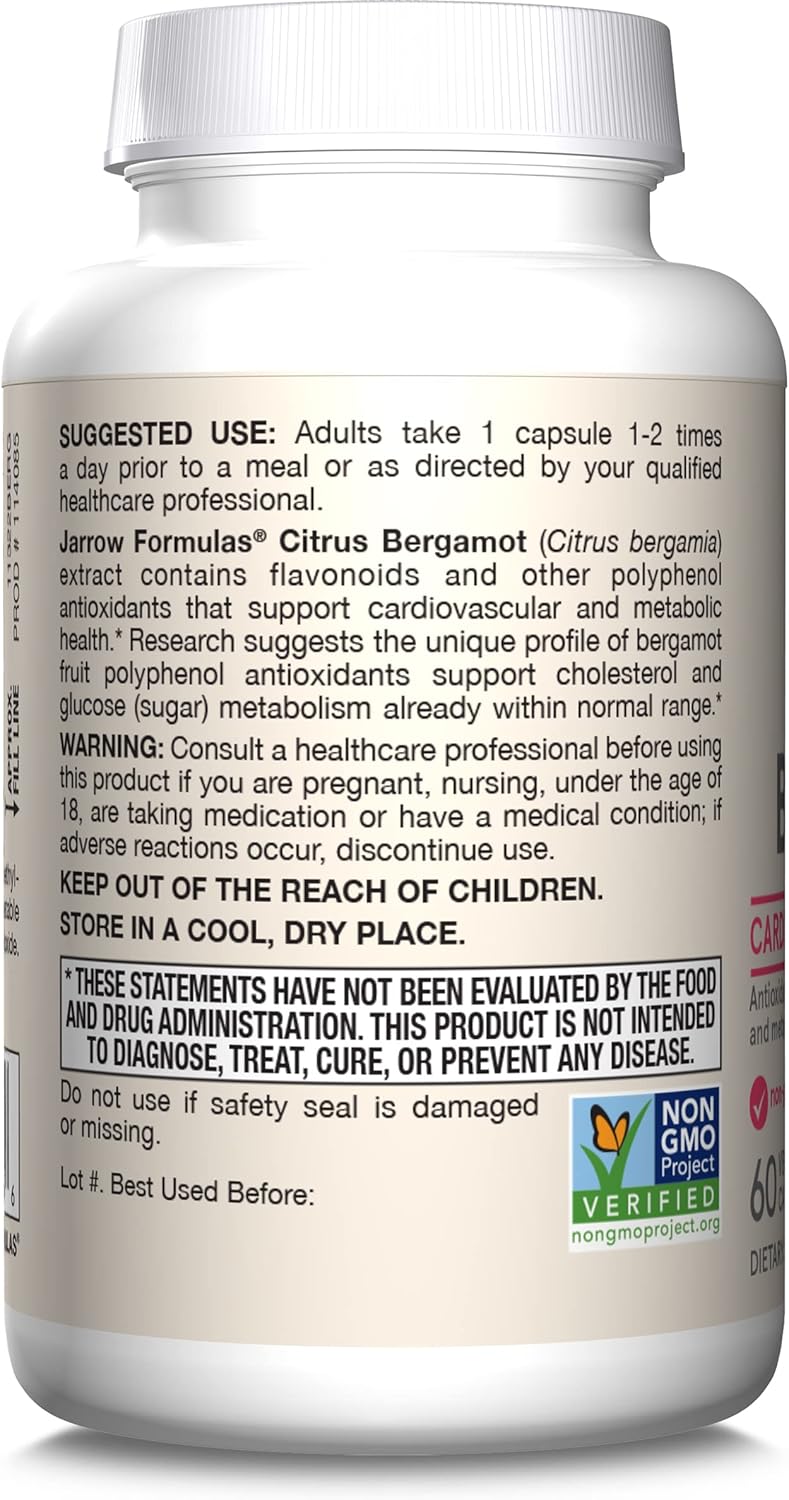 Jarrow Citrus Bergamot 500mg 60cp