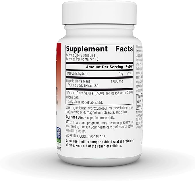 Planetary Herbals Lions Mane 500mg 30c-[HealthWay]