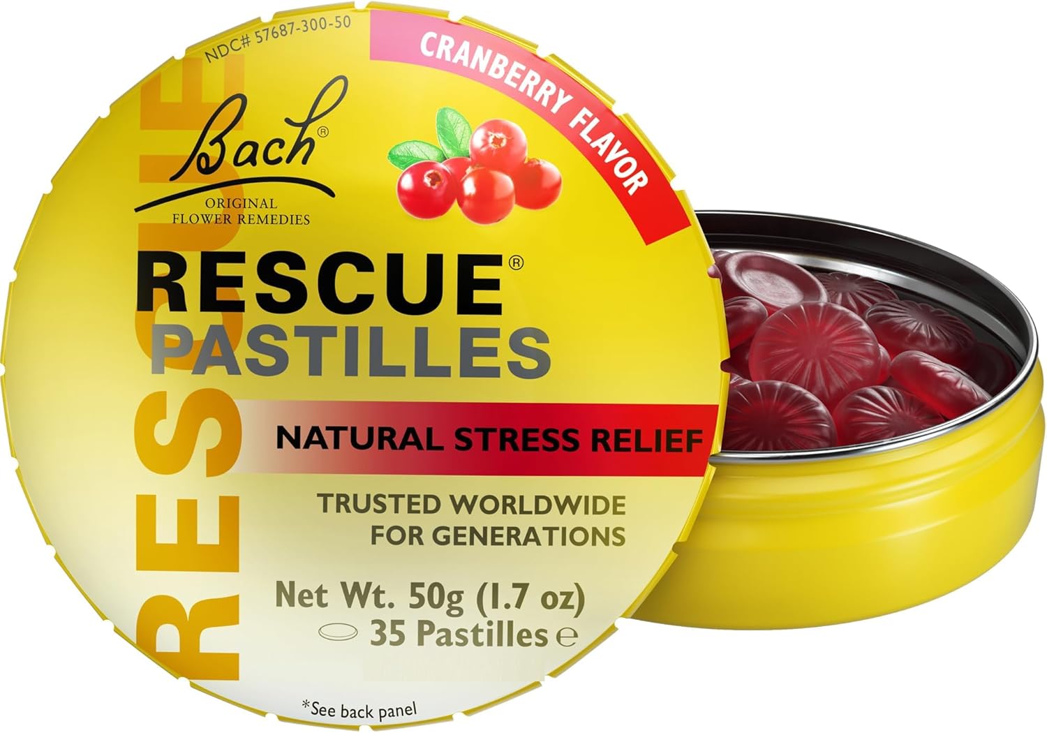 Bach Rescue Pastilles Cranberry 50g