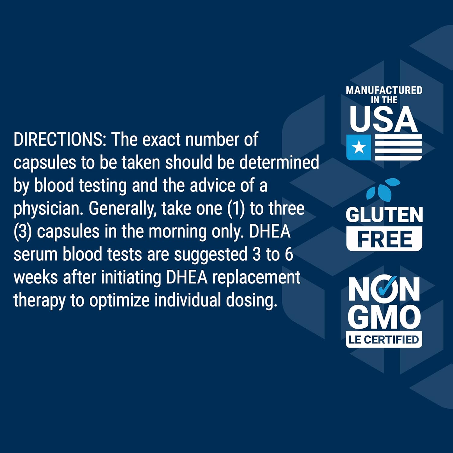 Directions panel of label