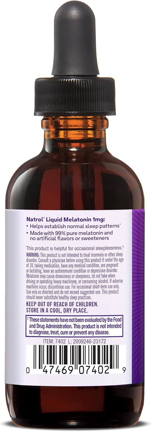 Natrol Melatonin Liquid 1mg 2oz