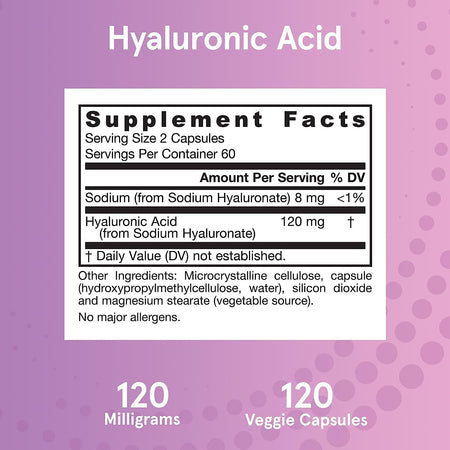 Jarrow Hyaluronic Acid 120cp-[HealthWay]