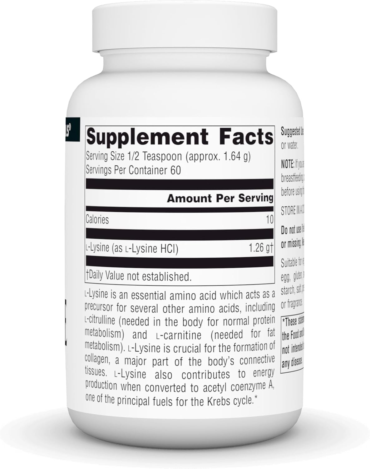 Source Naturals L-Lysine Powder 3.53oz