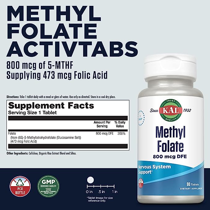 Kal Methyl Folate 800mcg 90tb-[HealthWay]