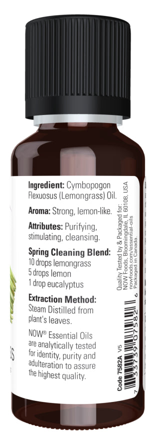 Now Ess Oil Lemongrass 1oz-[HealthWay]