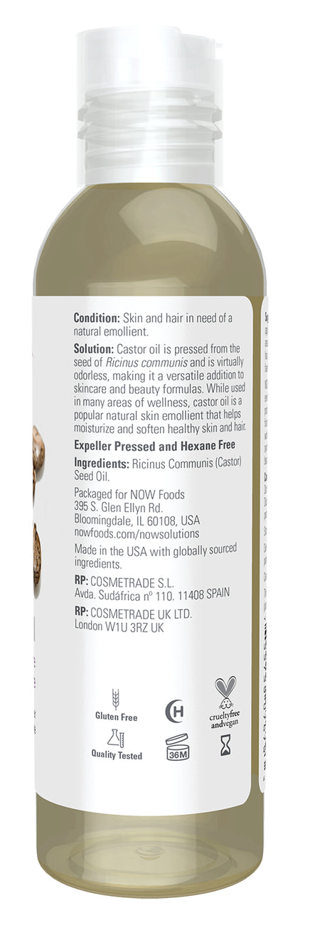 Body Care - Now Castor Oil 4oz