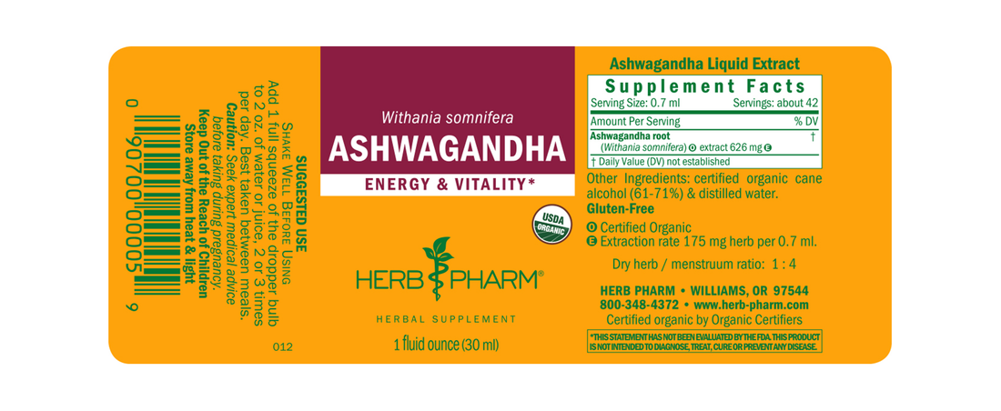 Herb Pharm Ashwagandha 1oz