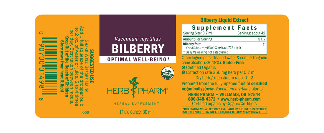 Herb Pharm Bilberry 1oz-[HealthWay]
