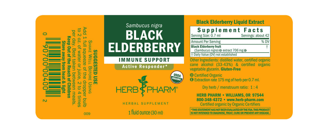 Herb Pharm Black Elderberry 1oz