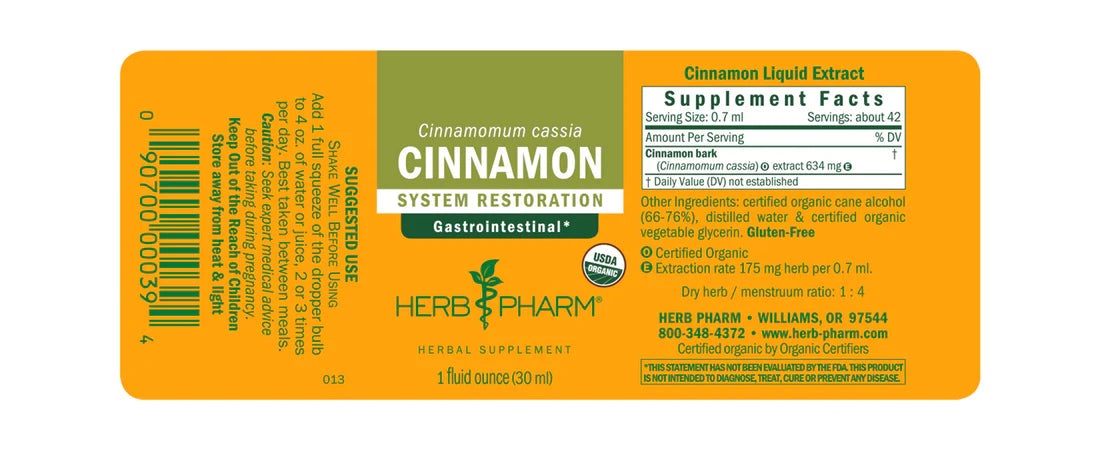 Herb Pharm Cinnamon 1oz-[HealthWay]