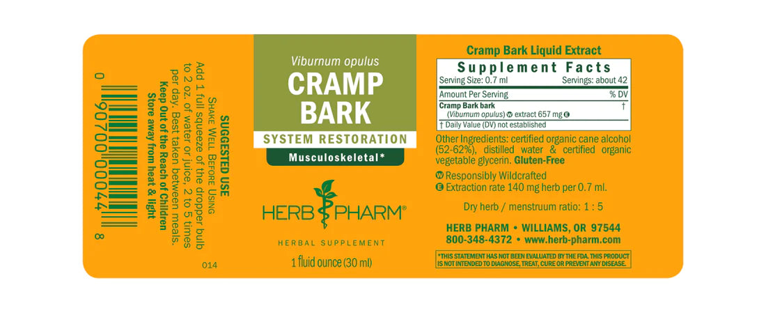 Herb Pharm Cramp Bark 1oz