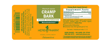 Herb Pharm Cramp Bark 1oz-[HealthWay]