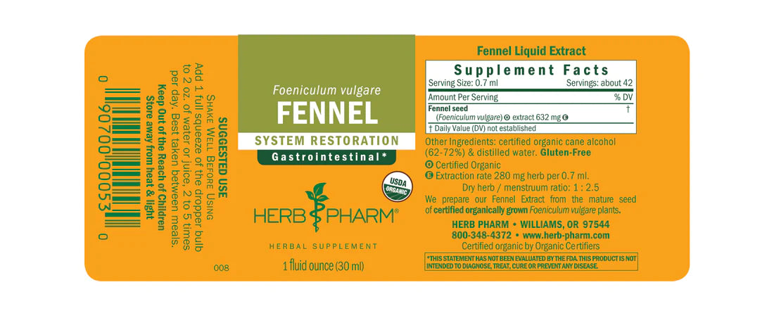 Herb Pharm Fennel 1oz-[HealthWay]
