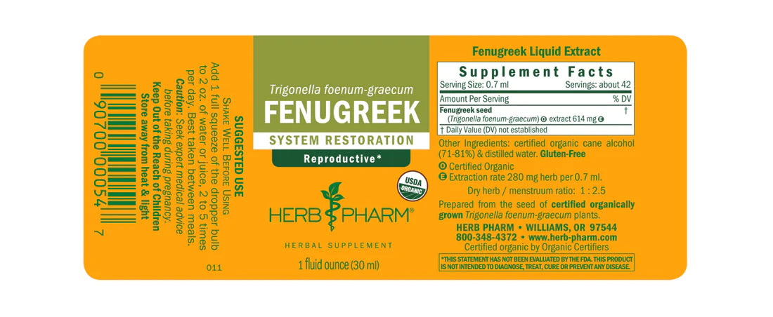 Herb Pharm Fenugreek 1oz-[HealthWay]