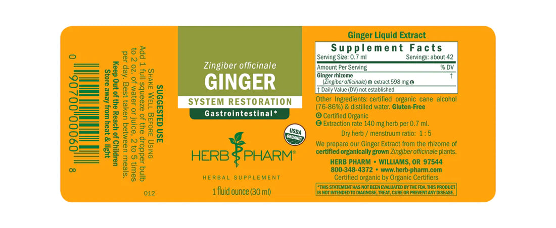 Herb Pharm Ginger 4oz-[HealthWay]