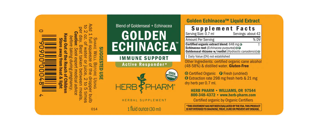 Herb Pharm Golden Echinacea 1oz-[HealthWay]