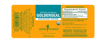 Herb Pharm Goldenseal 1oz-[HealthWay]