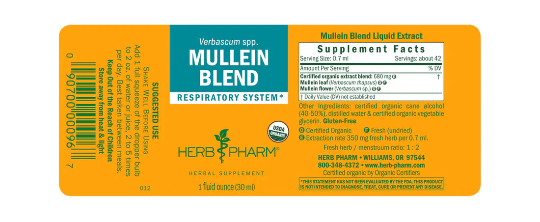 Herb Pharm Mullein 1oz-[HealthWay]