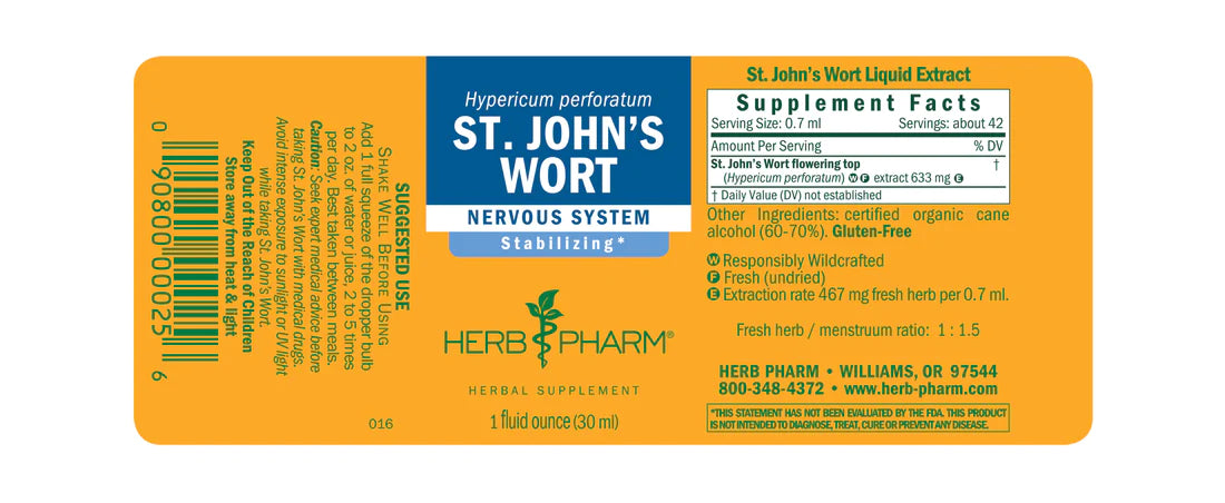 Herb Pharm St. Johns Wort 1oz-[HealthWay]