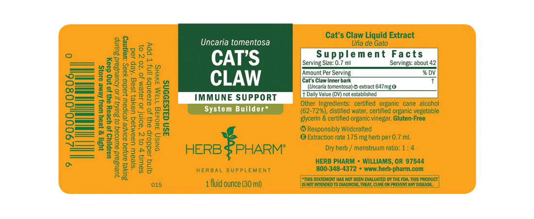 Herb Pharm Cats Claw 1oz