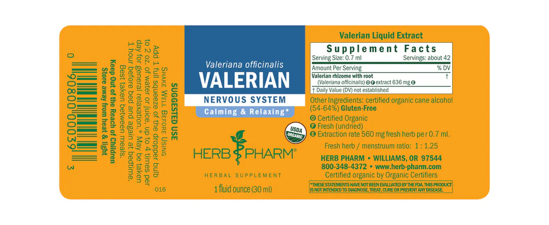 Herb Pharm Valerian 1oz-[HealthWay]