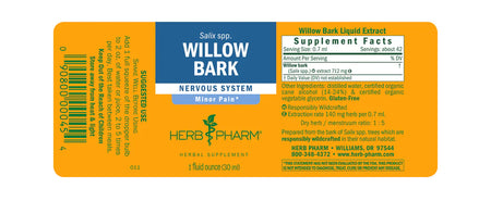 Herb Pharm Willow Bark 1oz-[HealthWay]