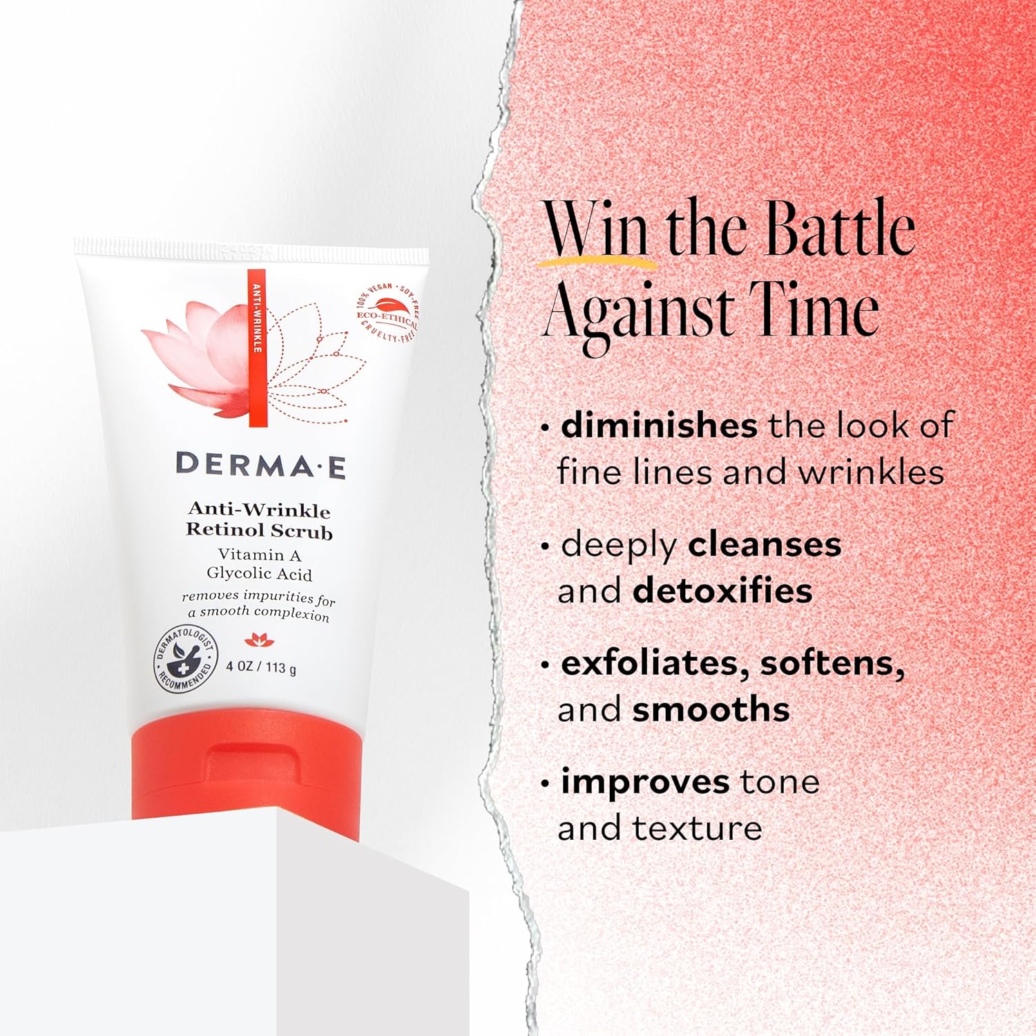 Derma E Glycolic Facial Scrub with Vitamin A 4oz
