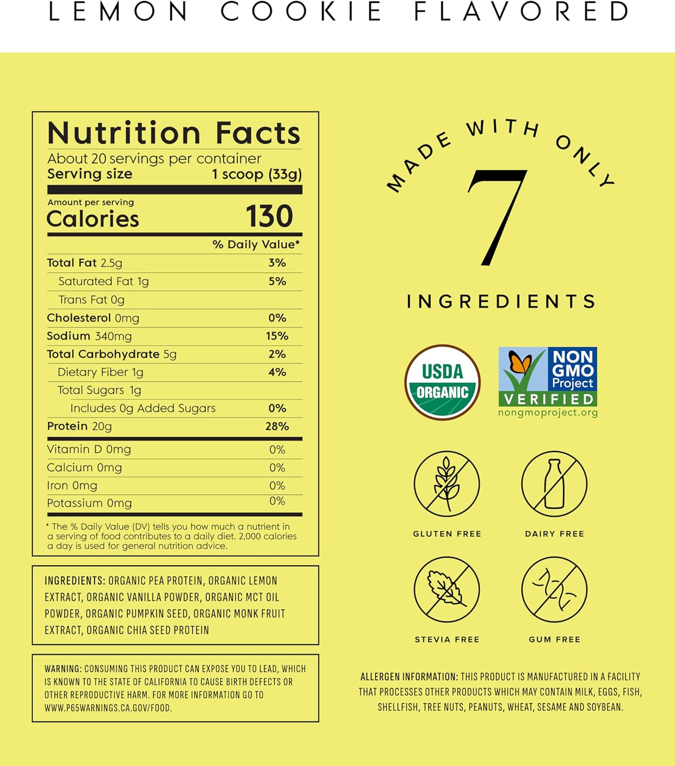 Truvani Protein Lemon Cookie 23oz